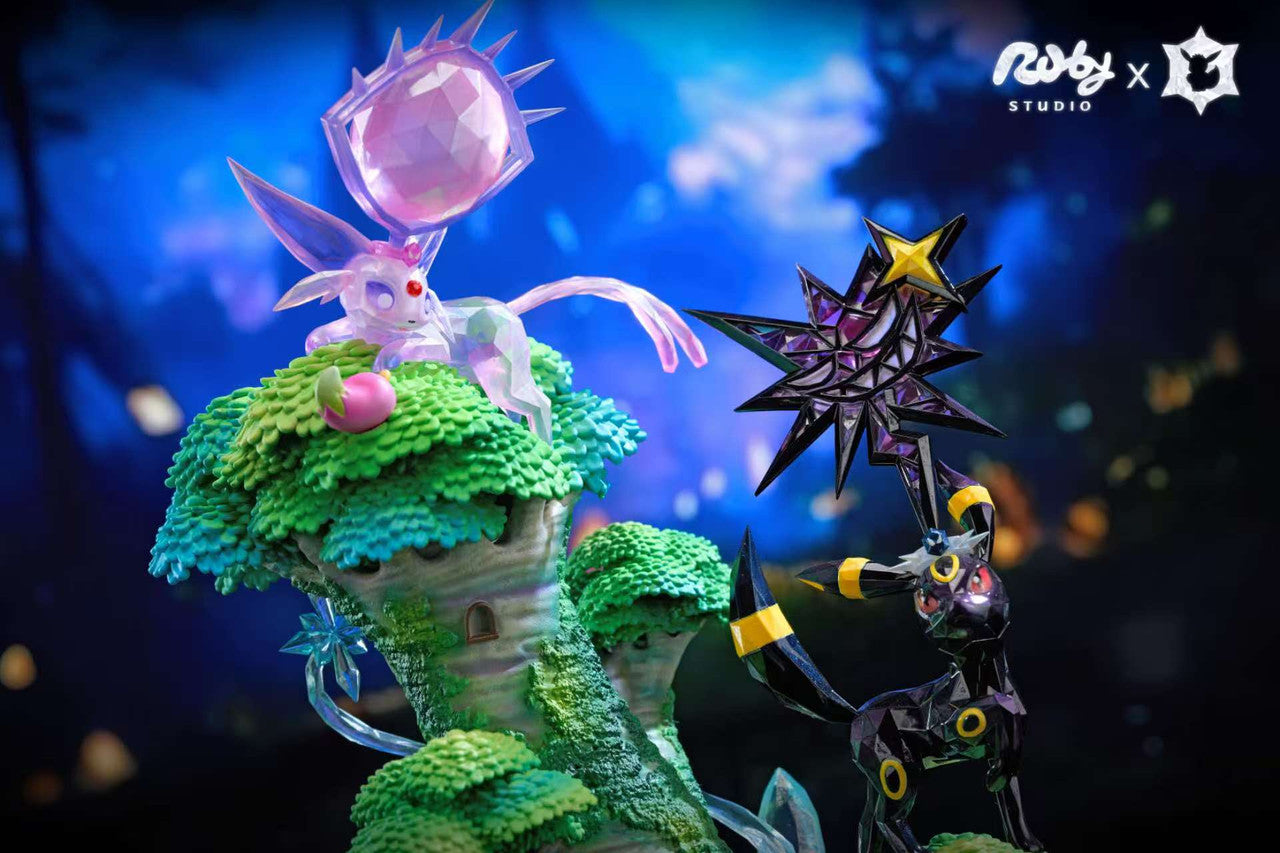 Pokemon - Espeon & Umbreon | Resin Statue | by Ruby Studio