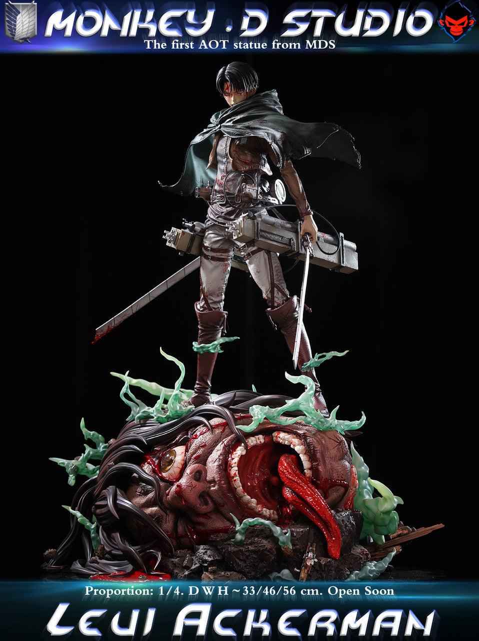 Attack on Titan - Levi Ackerman | 1:4 Resin Statue | by Monkey D Studio