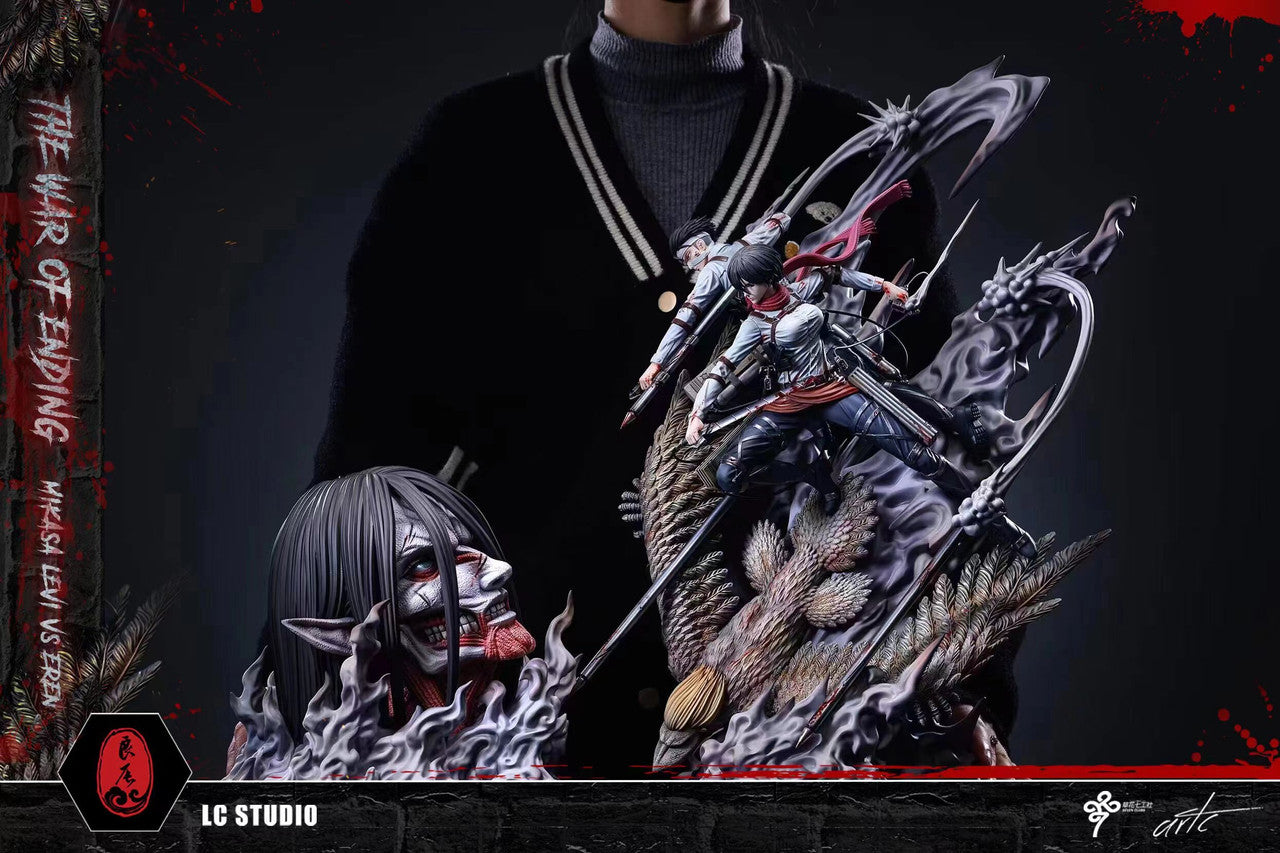Attack on Titan - Mikasa & Levi vs. Founding Titan | Resin Statue | by LC Studio