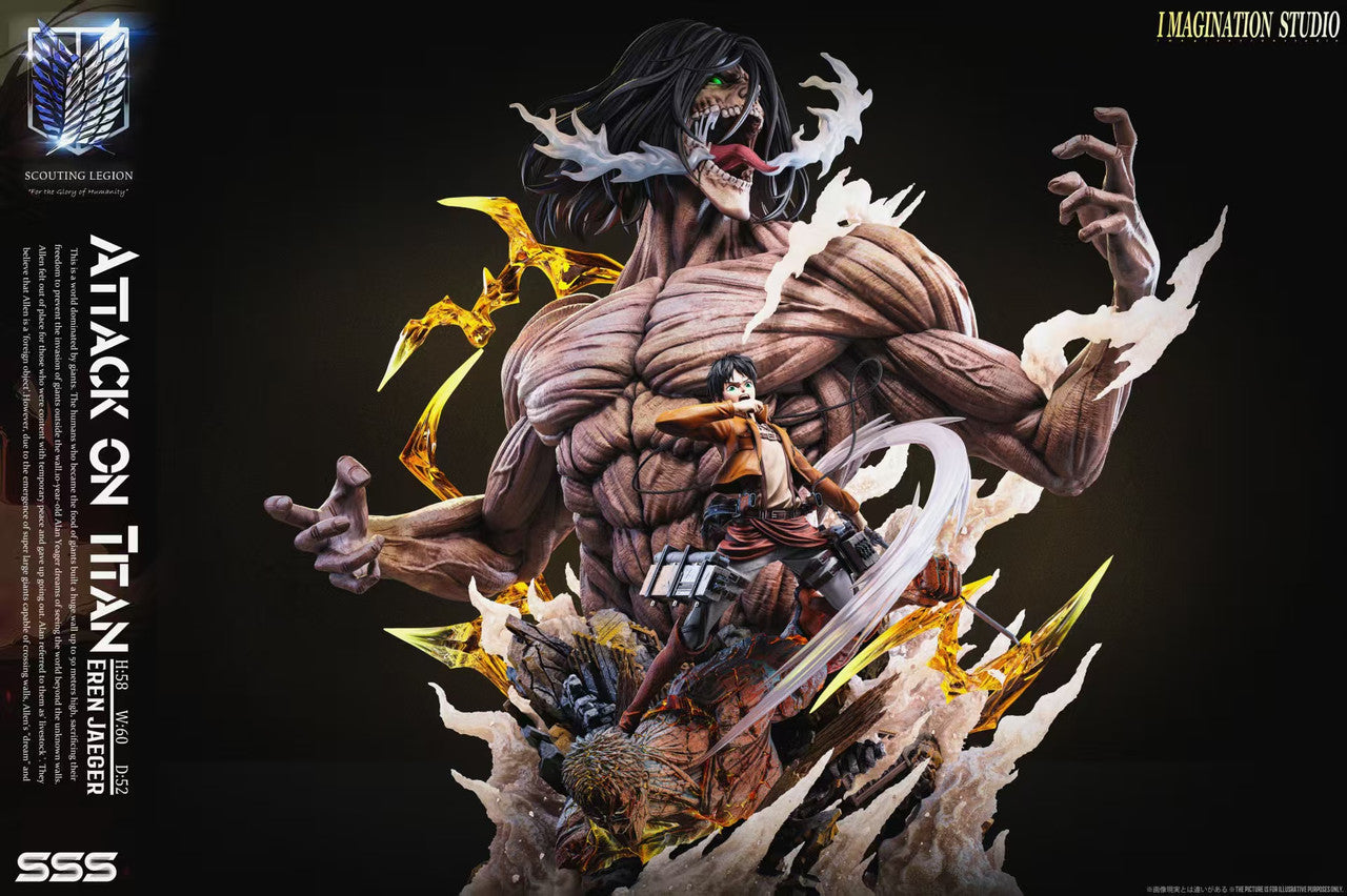 Statuette Eren Jaeger 22 Cm – Buste Collection, PVC, Pose De Baiser – Décoration Bureau, Cadeau Fan Attack On Titan
