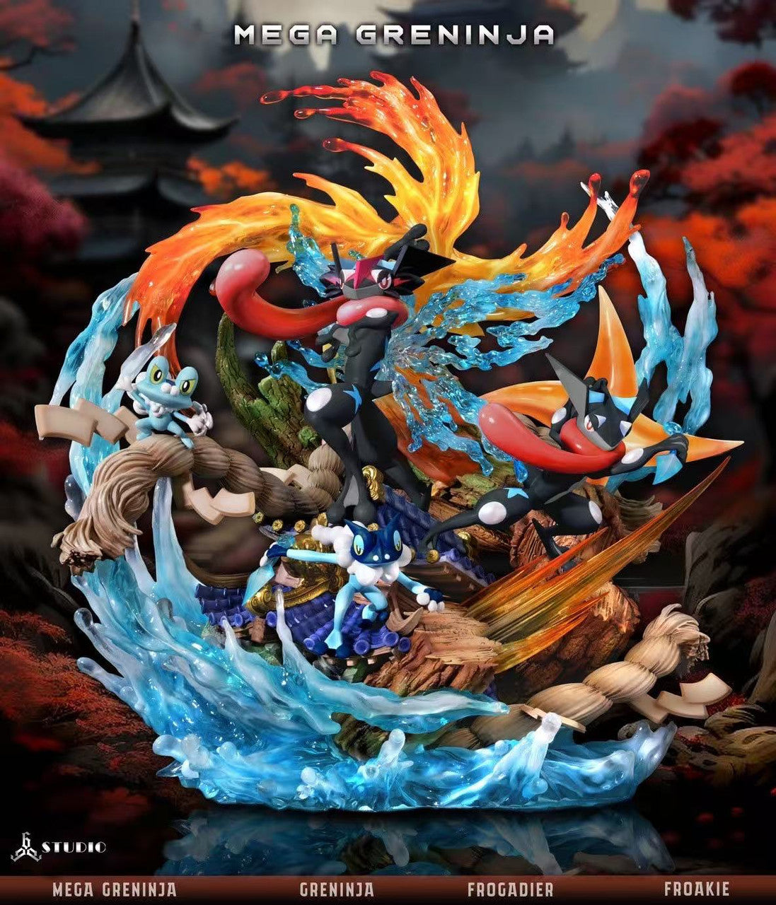 Pokemon - Pokemon Mega Greninja | Resin Statue | by 666 Studio