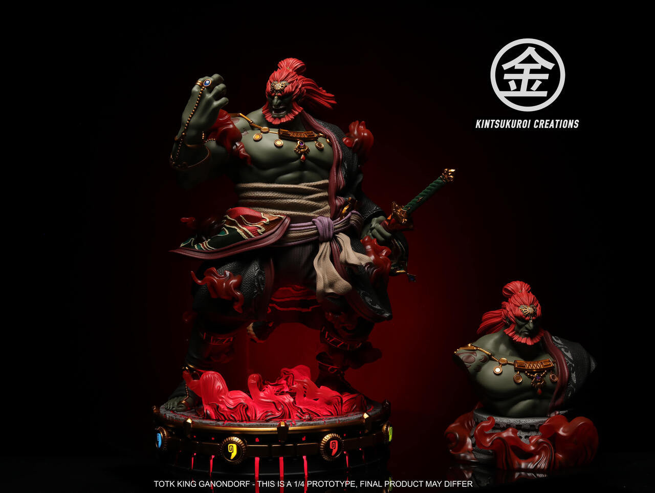 Legend of Zelda - King Ganondorf TOTK | 1:4 Resin Statue | by Kintsukuroi Creations Studio