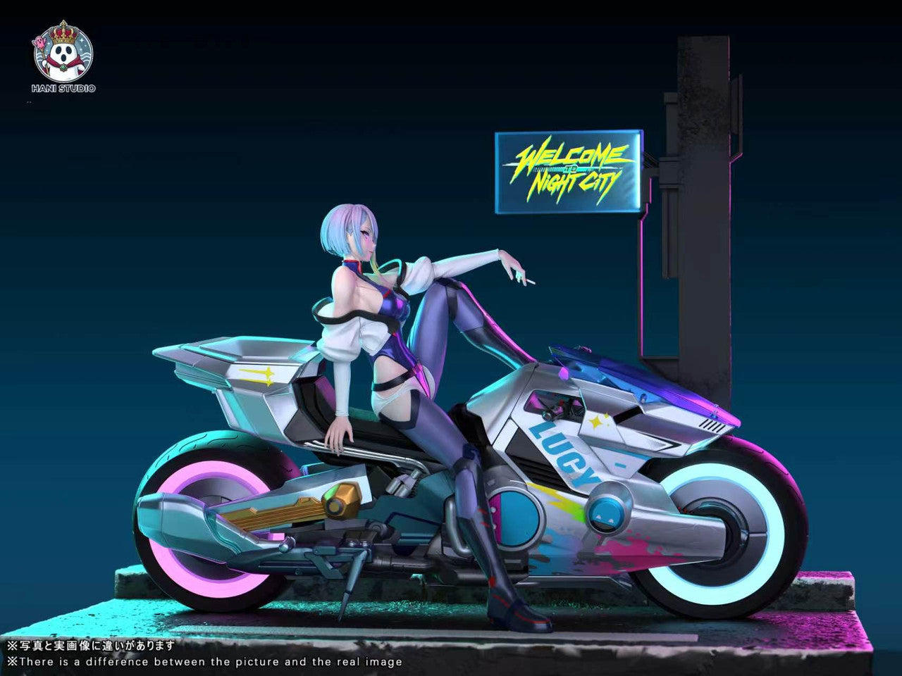 Cyberpunk - Motorcycle Lucy | 1:6 Resin Statue | by Hani Studio