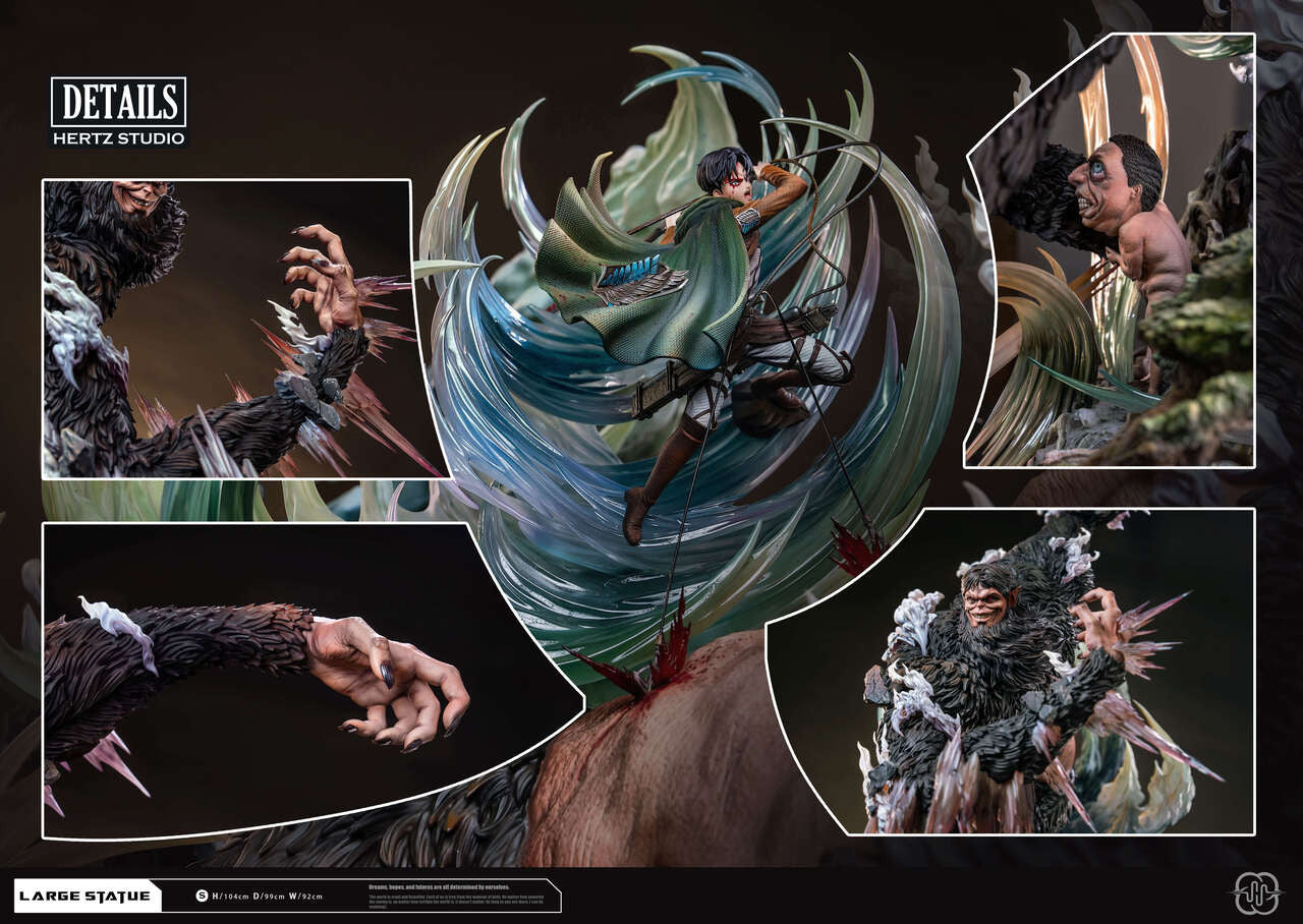 Attack on Titan - Levi vs. Beast 3.0 | Resin Statue | by Hertz Studio