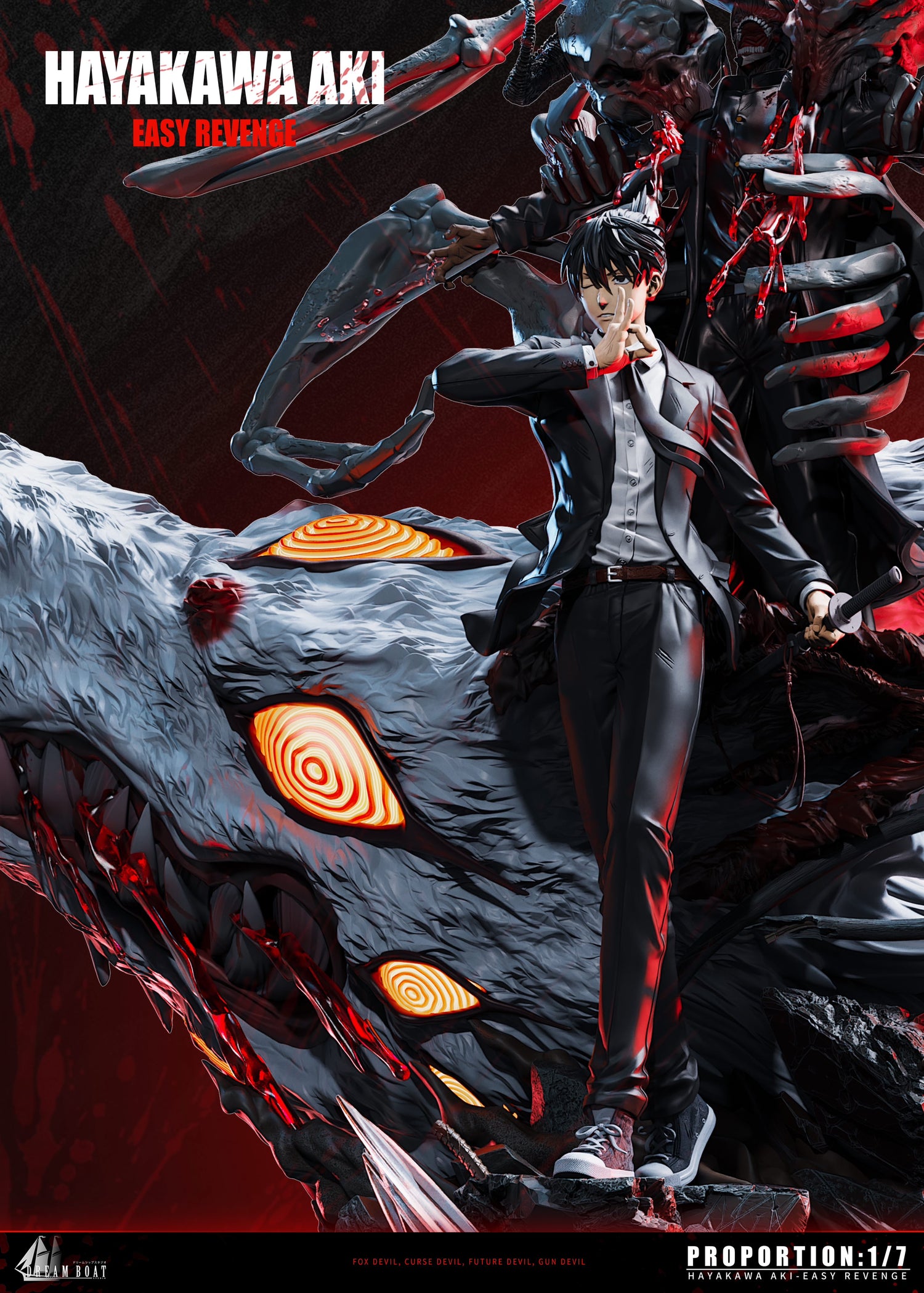 Chainsaw Man - Hayakawa Aki | 1:6 Resin Statue | von Dream Boat Studio