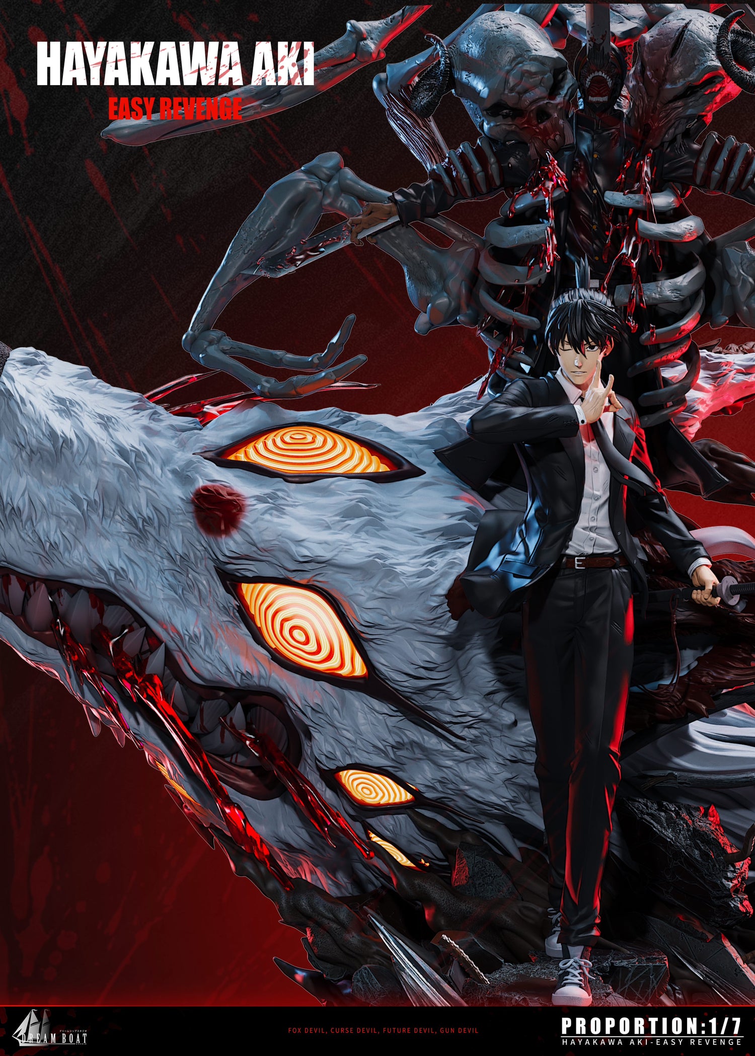 Chainsaw Man - Hayakawa Aki | 1:6 Resin Statue | von Dream Boat Studio