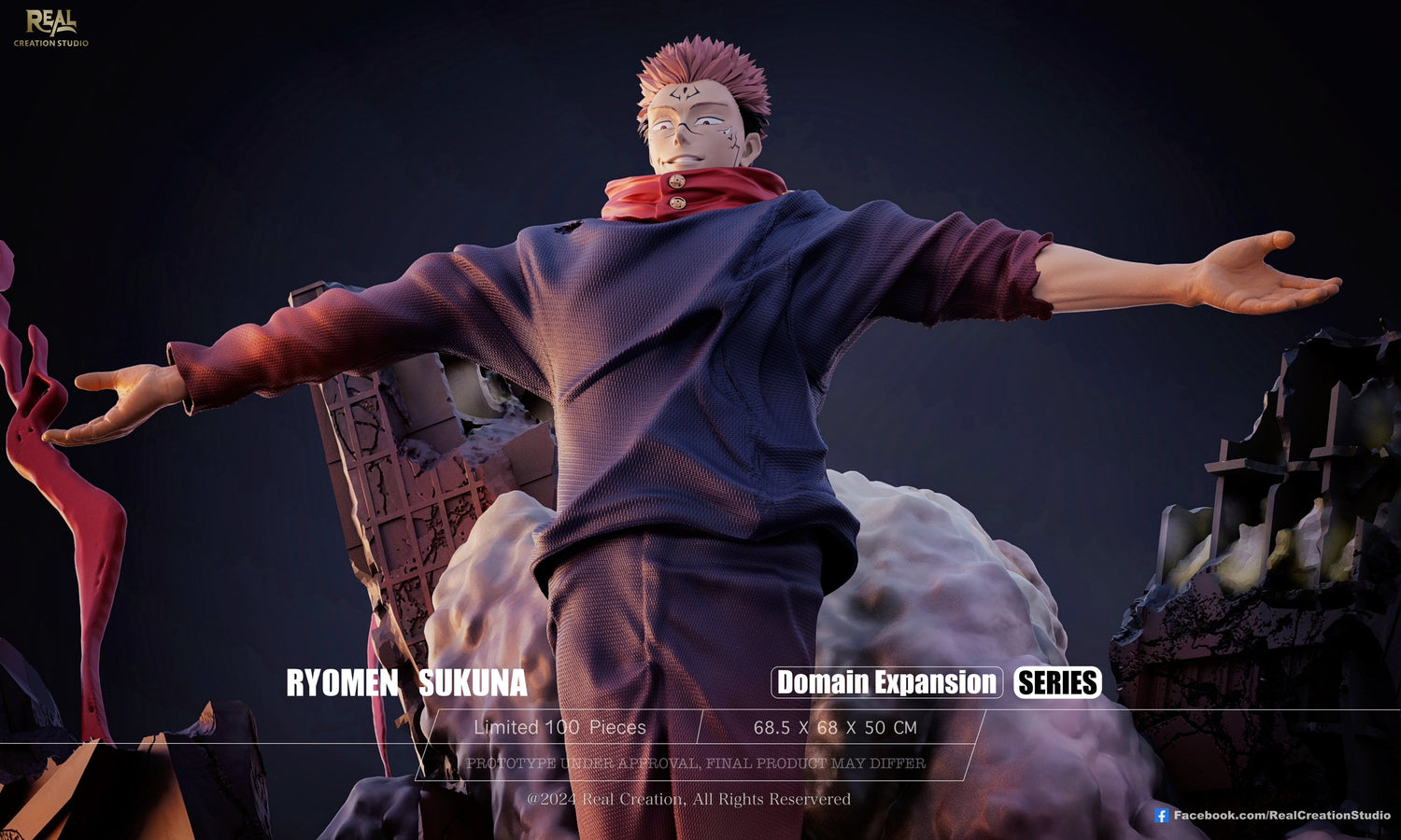 Jujutsu Kaisen – Ryomen Sukuna | 1:4 Resin Statue | von Real Creation Studio
