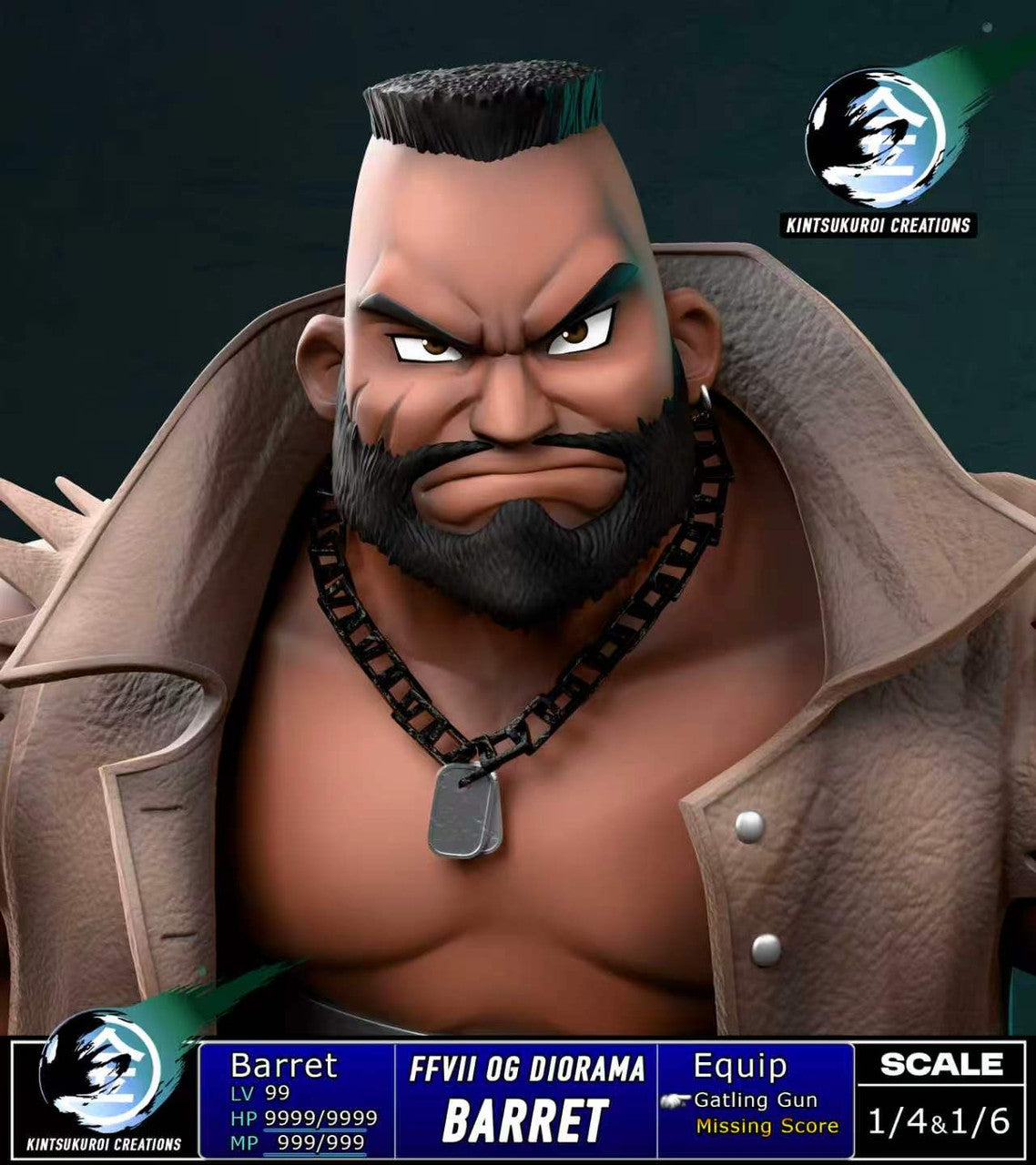 Final Fantasy - FF7 OG full party DIORAMA | 1:6/1:4 Resin Statue | by Kintsukuroi Creations