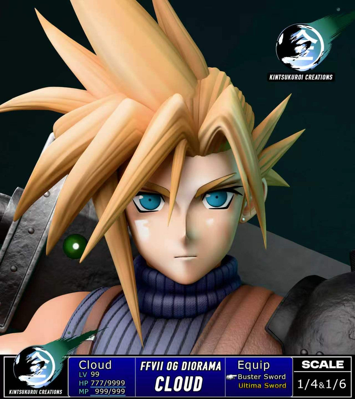 Final Fantasy - FF7 OG full party DIORAMA | 1:6/1:4 Resin Statue | by Kintsukuroi Creations