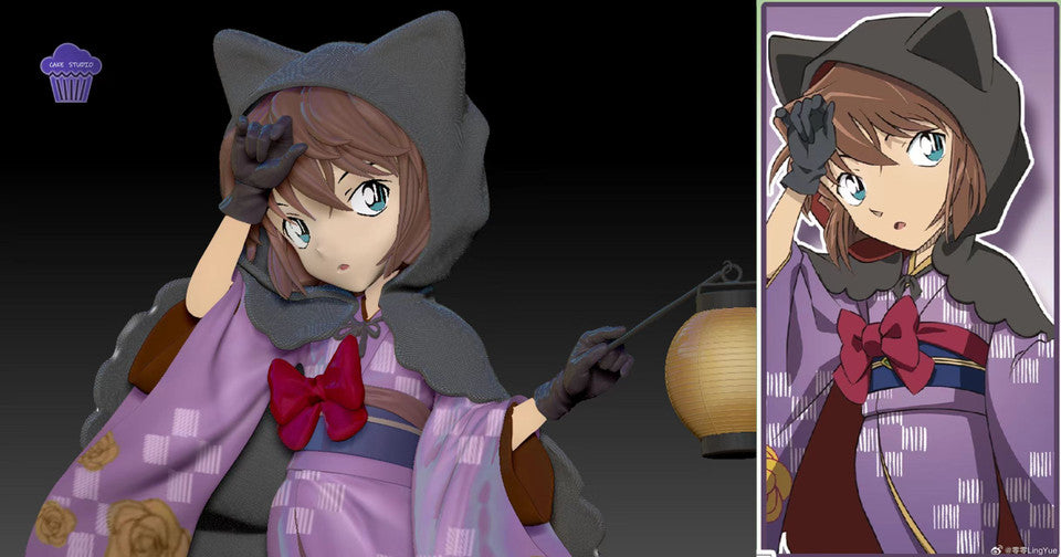 Detective Conan / Case Closed - Hyakki Yagyō Conan & Haibara Ai | 1:4 Resin Statue | by Cake Studio