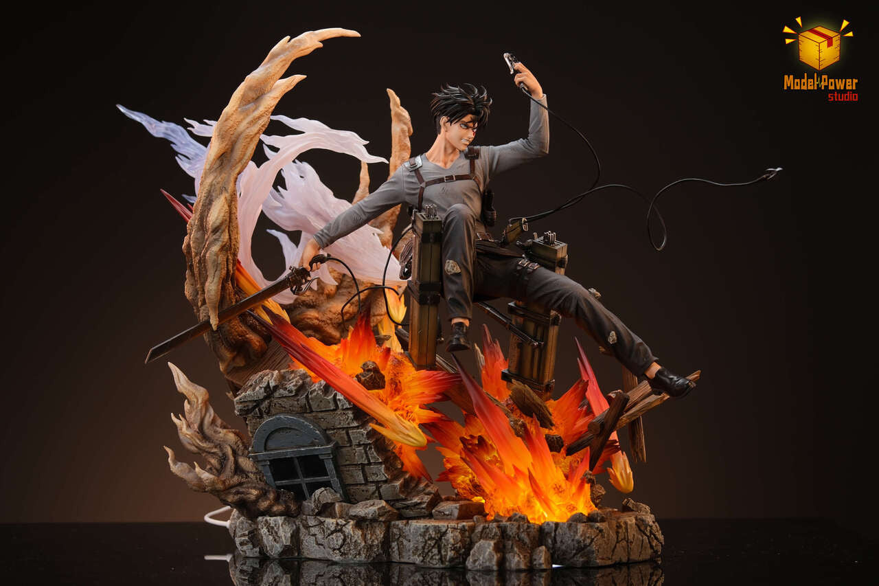 Attack on Titan - Levi Ackerman Urban Warfare | Resin Statue | by Model Power Studio