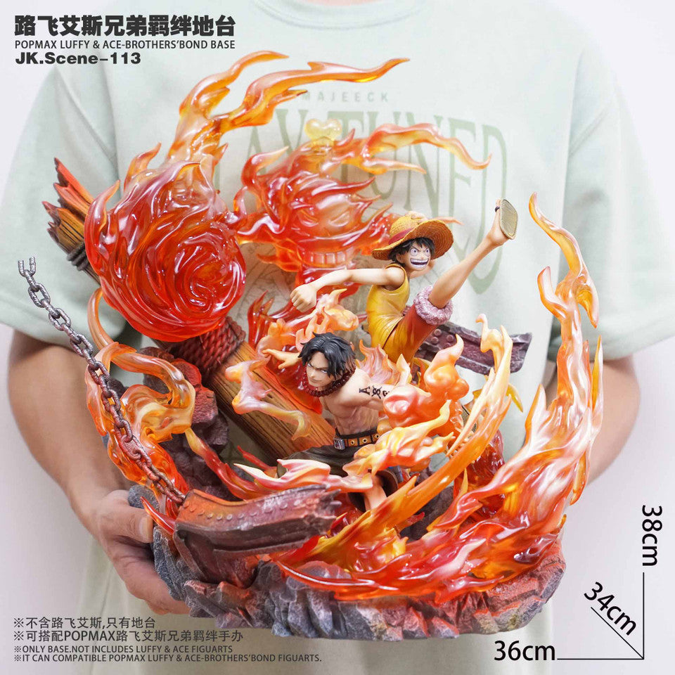 One Piece - Popmax Luffy & Ace-Brothers Bond Base | Resin Statue | by Jacksdo Studio