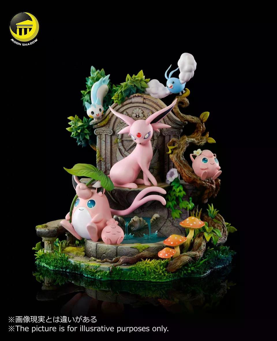 Pokemon - Espeon Family | Resin Statue | by Moon Shadow Studio