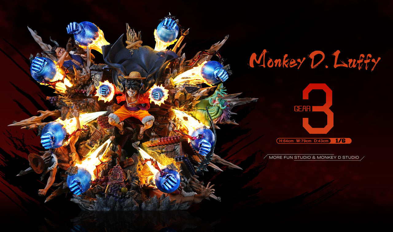 One Piece - Gear 3 Luffy | Resin Statue | by More Fun Studio×Monkey D. Studio