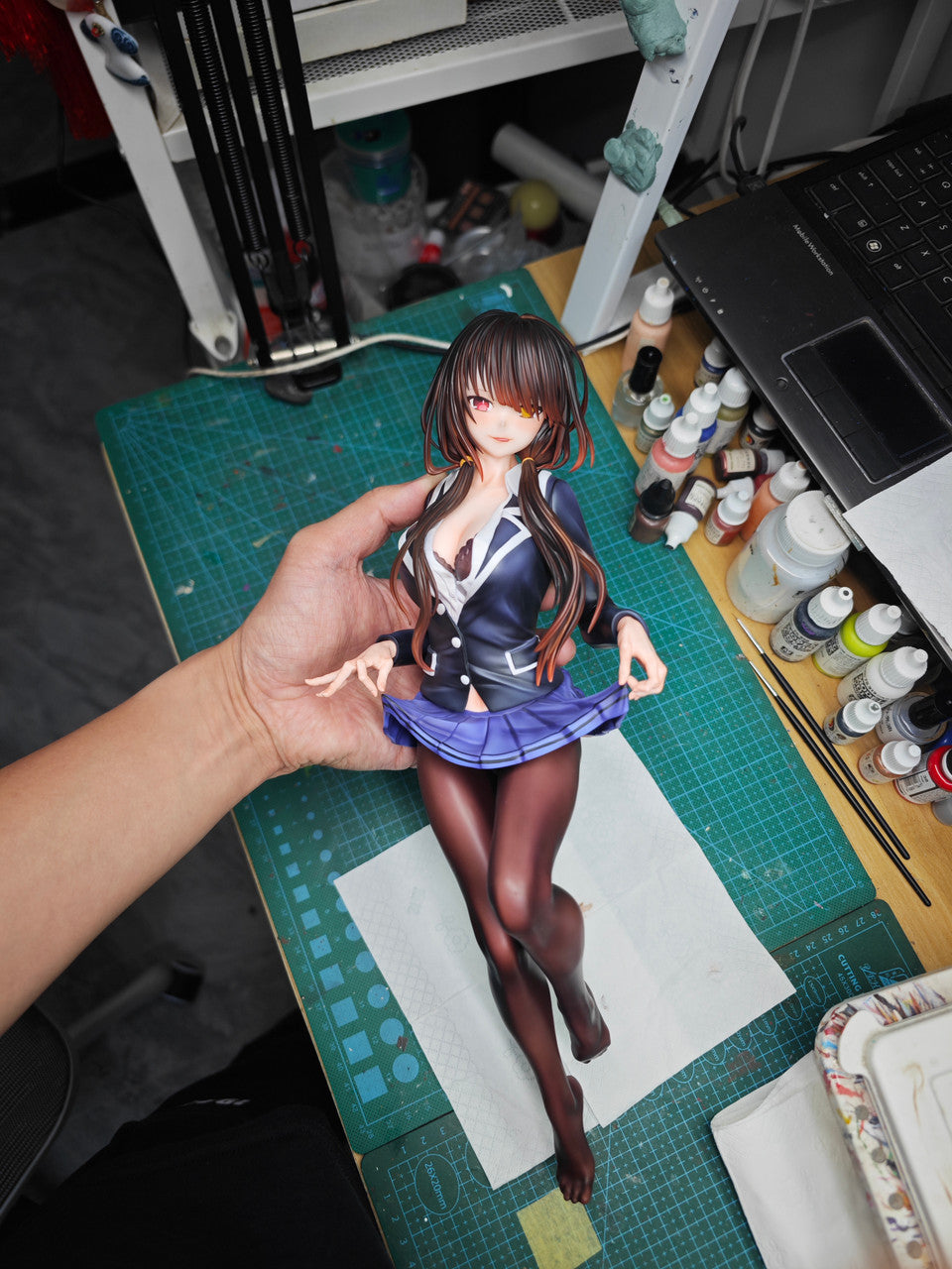 Date A Live - School Uniform Tokisaki Kurumi | 1:6/1:4 Resin Statue | by HuiMan Studio