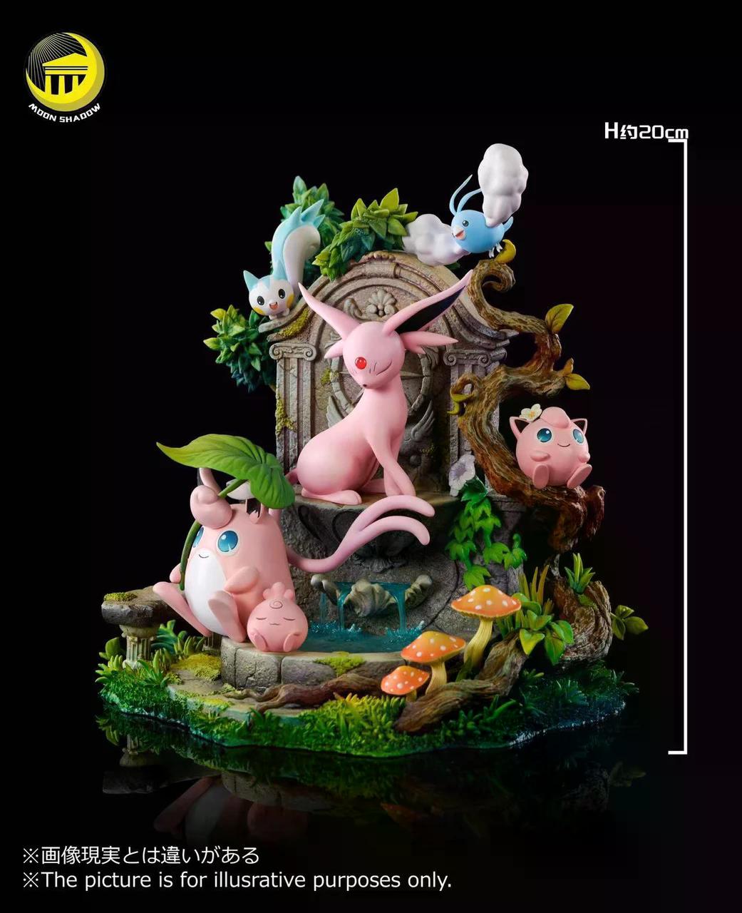 Pokemon - Espeon Family | Resin Statue | by Moon Shadow Studio
