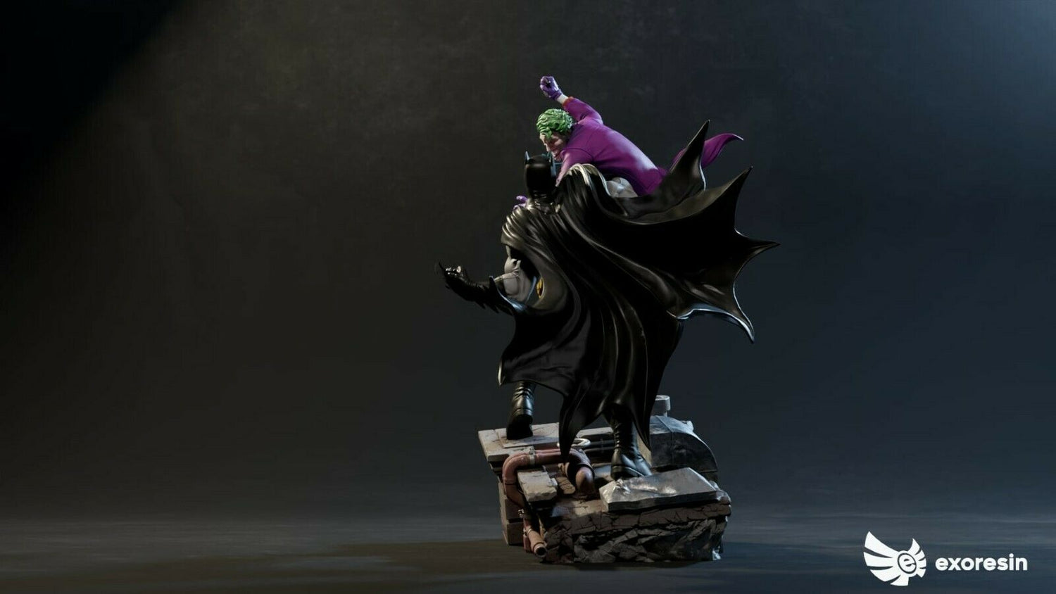 DC Comics - Joker vs Batman Diorama | 1:4 Resin Statue | by Obsidian Resinworks