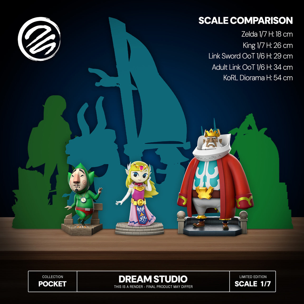 The Legend of Zelda - King of Hyrule & Princess Zelda WW | 1:7 Resin Statue | by Dream Studio