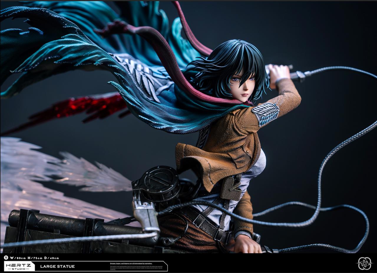Attack on Titan - Mikasa Ackerman VS Female Titan | Resin Statue | by Hertz Studio