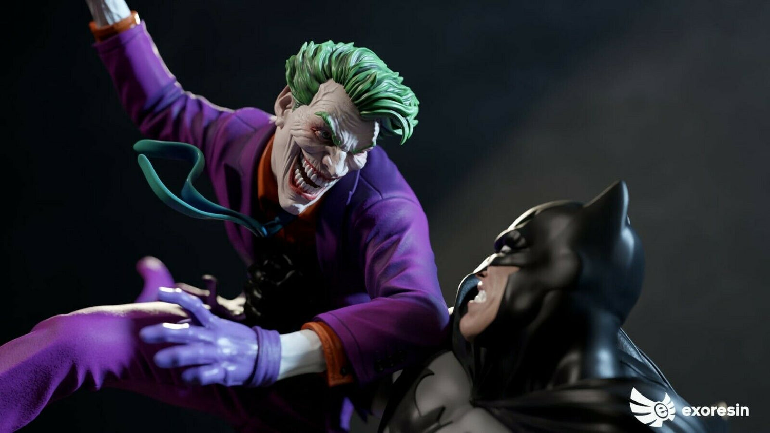 DC Comics - Joker vs Batman Diorama | 1:4 Resin Statue | by Obsidian Resinworks