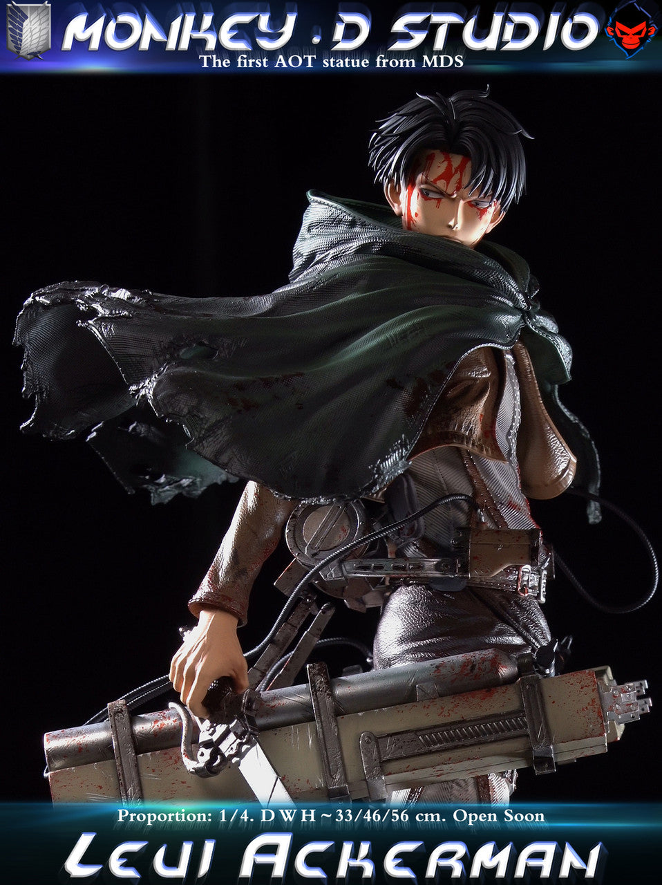 Attack on Titan - Levi Ackerman | 1:4 Resin Statue | by Monkey D Studio
