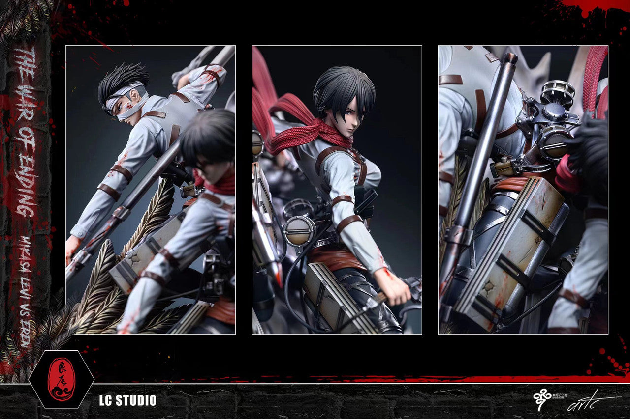 Attack on Titan - Mikasa & Levi vs. Founding Titan | Resin Statue | by LC Studio