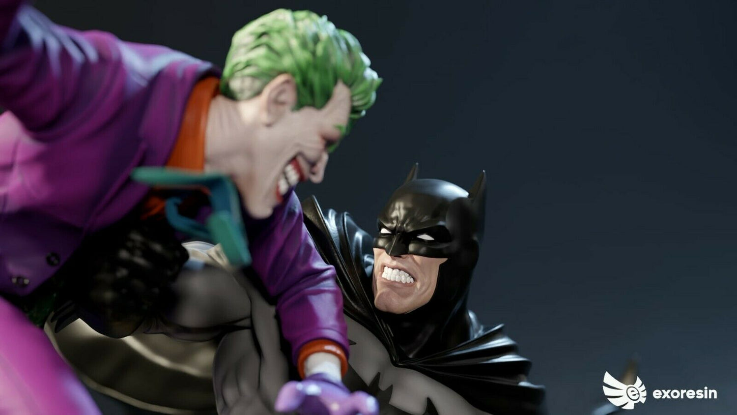 DC Comics - Joker vs Batman Diorama | 1:4 Resin Statue | by Obsidian Resinworks