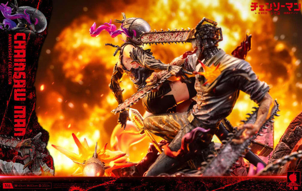 Chainsaw Man - Denji vs Reze | 1:4 Resin Statue | by Big Feeler Studio