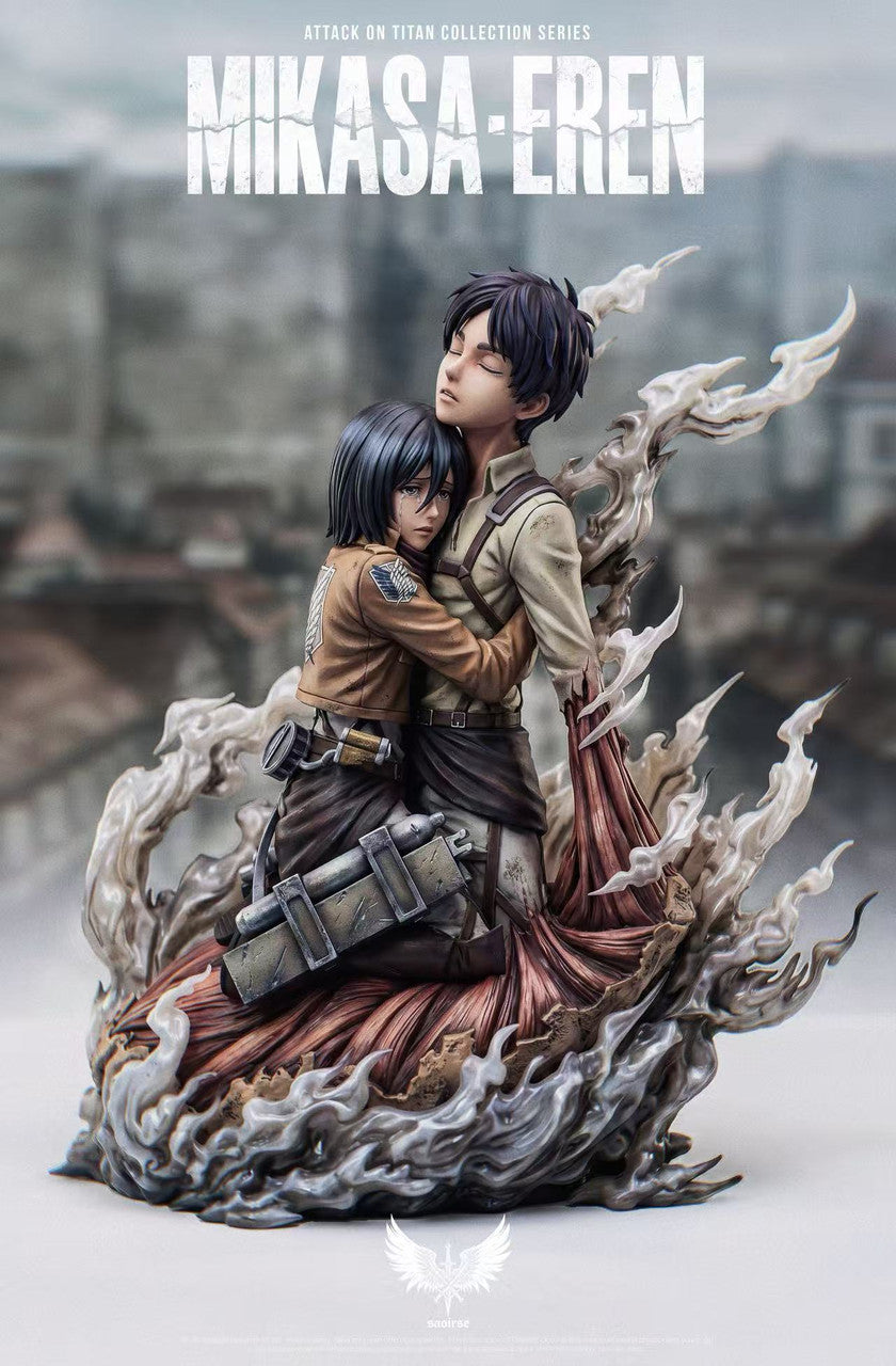 Attack on Titan - Mikasa & Eren | 1:6 Resin Statue | by Saoirse Studio