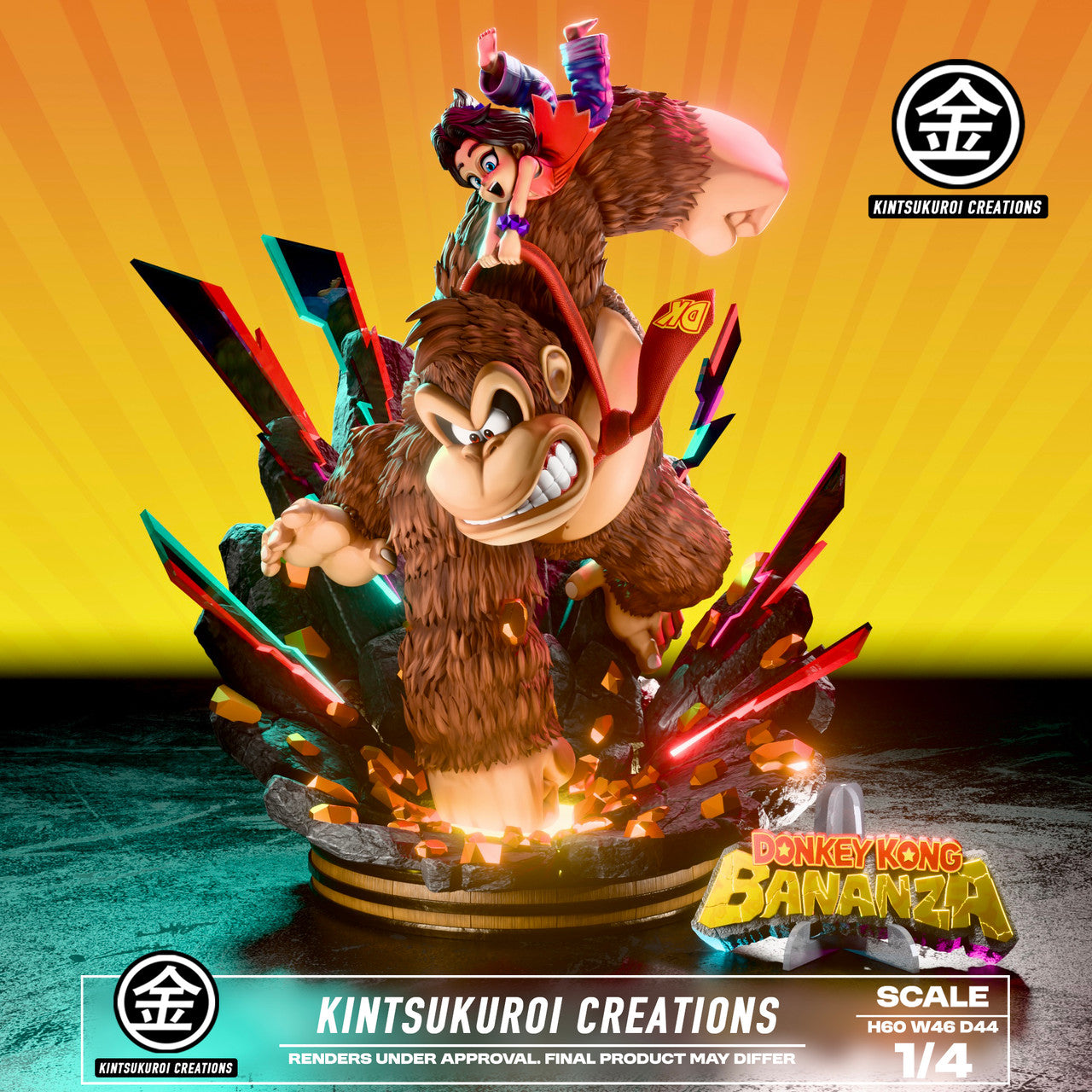 Donkey Kong - Banana Diorama | 1:4 Resin Statue | by Kintsukuroi Creations