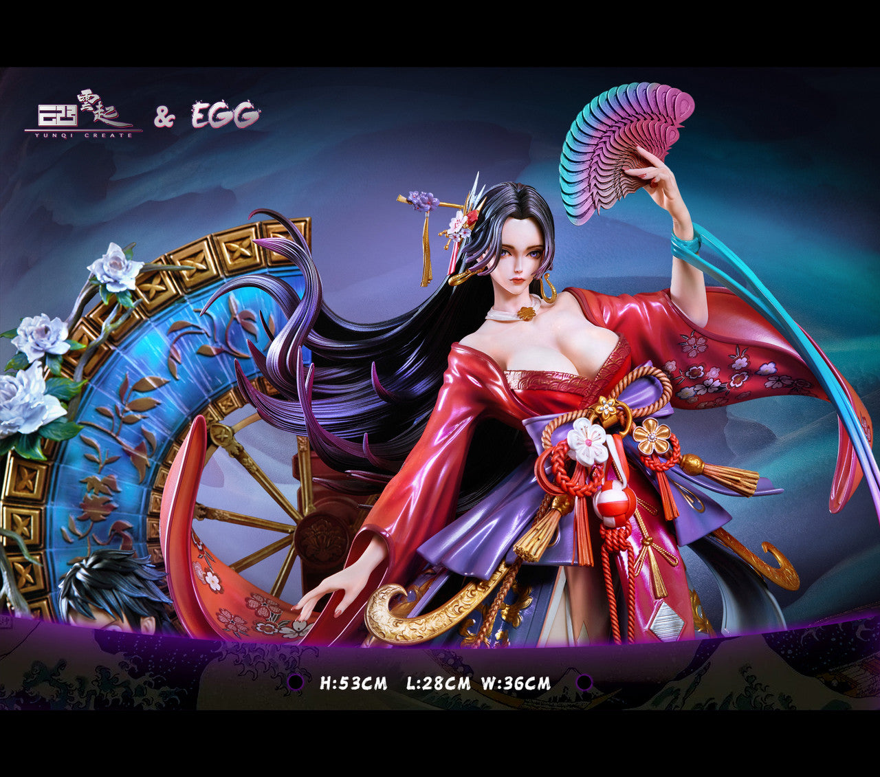 One Piece - Luffy & Boa | 1:6 Resin Statue | by YunQi & EGG Studio