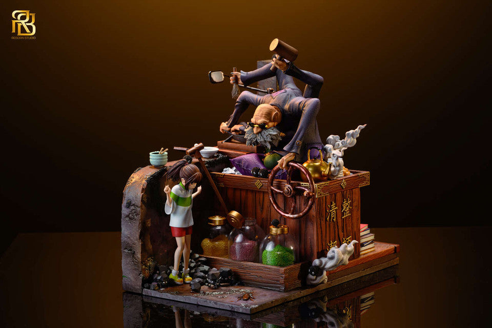 Spirited Away - Chihiro Ogino & Kamaji | Resin Statue | by ReBorn Studio