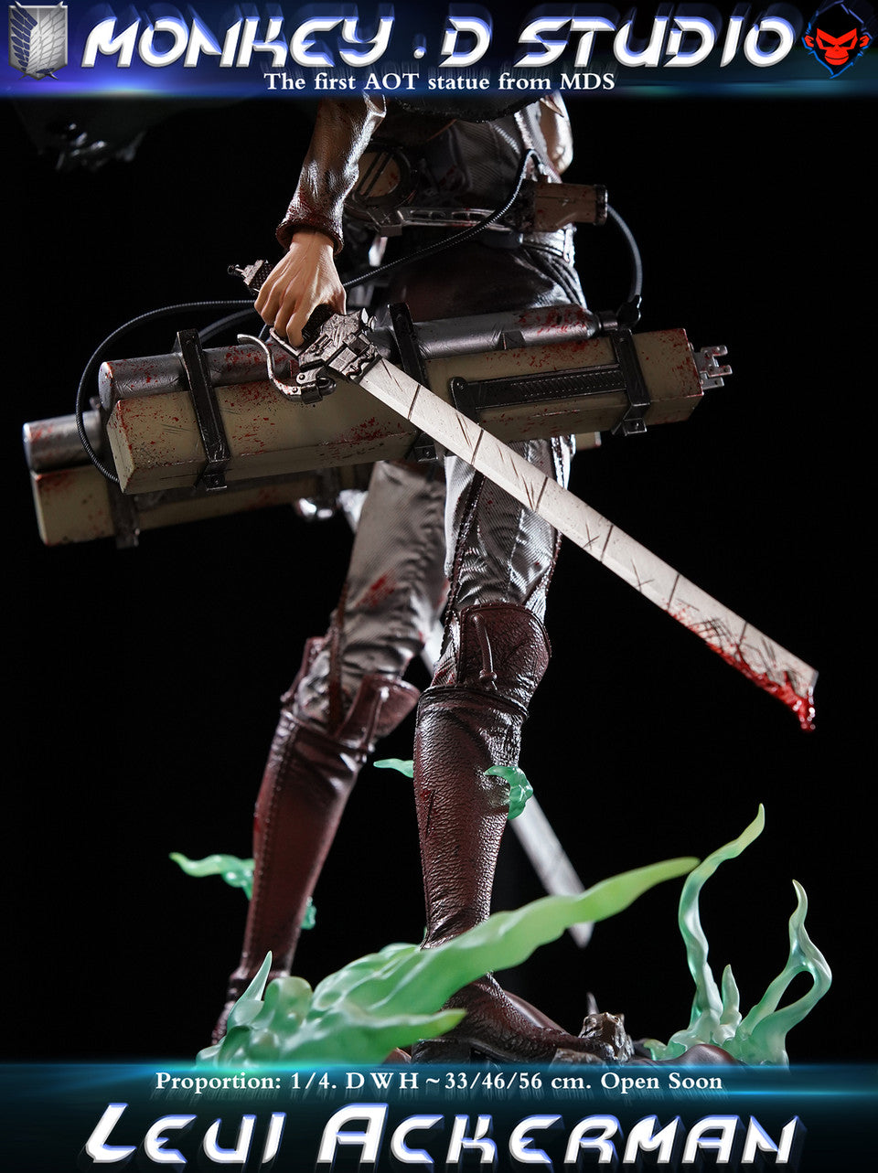 Attack on Titan - Levi Ackerman | 1:4 Resin Statue | by Monkey D Studio