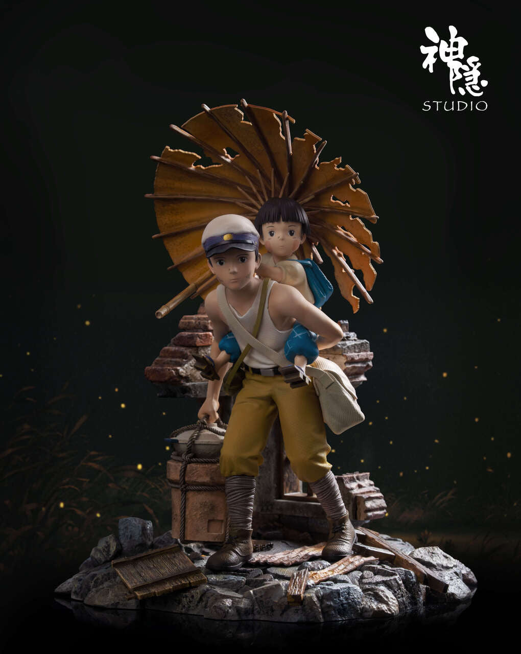 ★　satooo　★ Grave of the Fireflies - Seita & Setsuko | Resin Statue | by