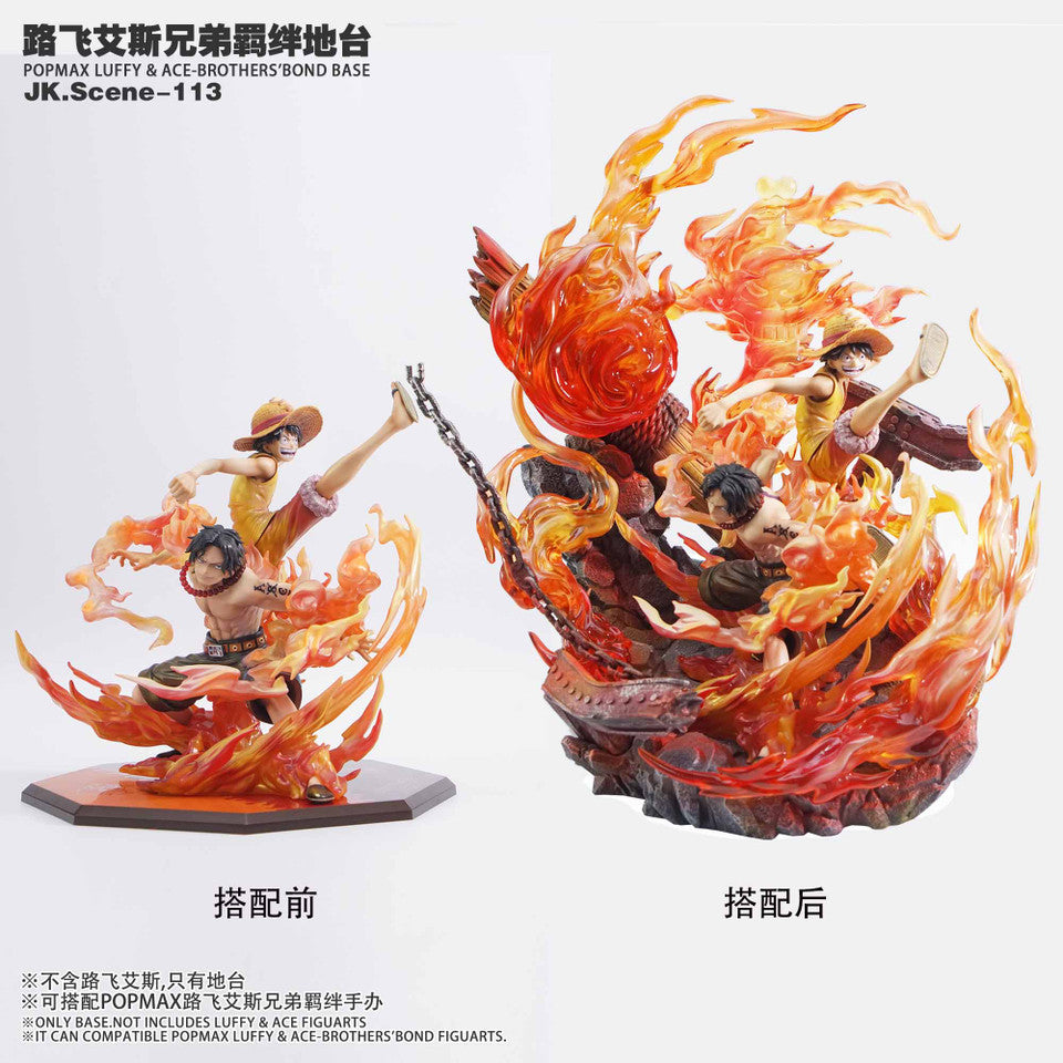 One Piece - Popmax Luffy & Ace-Brothers Bond Base | Resin Statue | by Jacksdo Studio