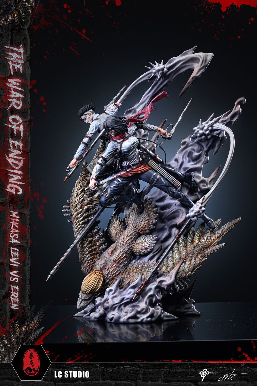 Attack on Titan - Mikasa & Levi vs. Founding Titan | Resin Statue | by LC Studio