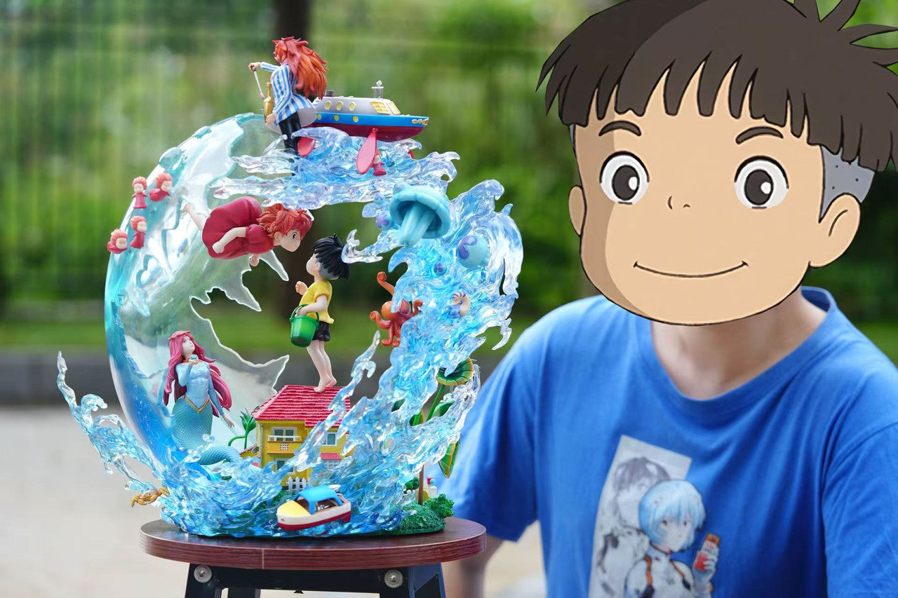 Studio Ghibli - Ponyo on the Cliff 2.0 | Resin Statue | by OPM Studio
