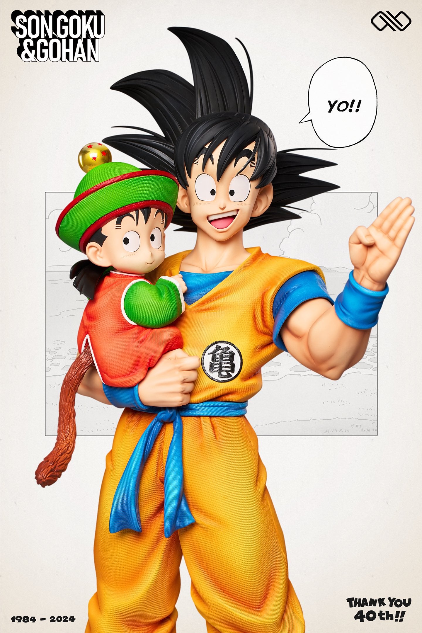 Dragon Ball - Goku & Gohan | 1:2 Resin Statue | von Infinite Studio