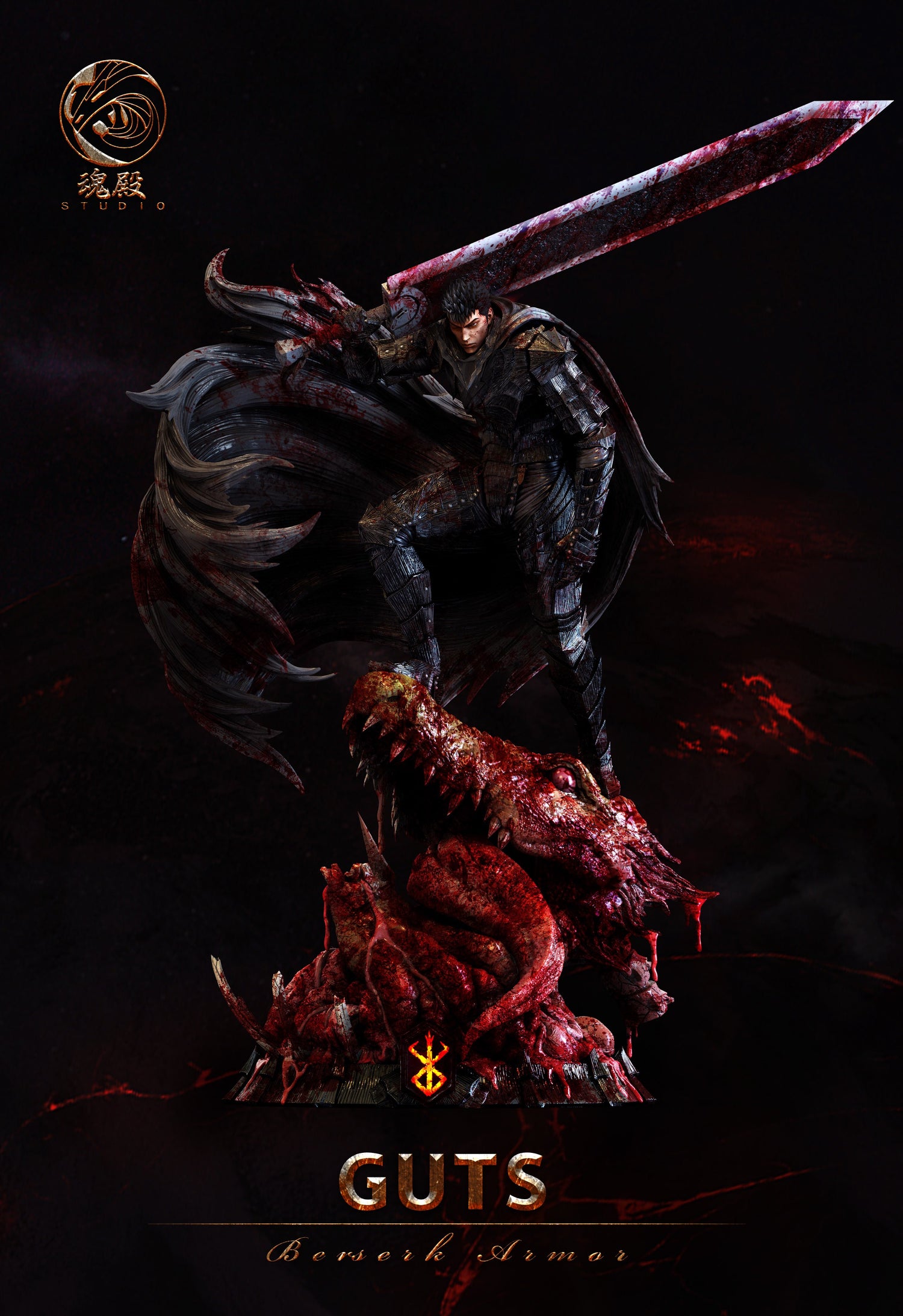 Berserk - Guts | 1:4 Resin Statue | von HunDian Studio