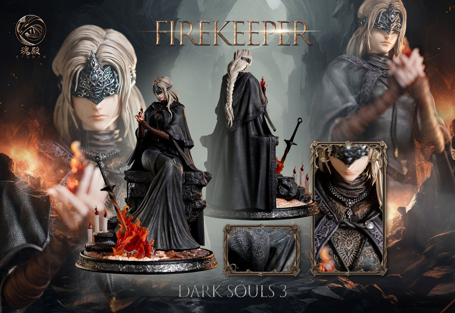 Dark Souls 3 - Fire Keeper | 1:4 Resin Statue | von HunDian Studio