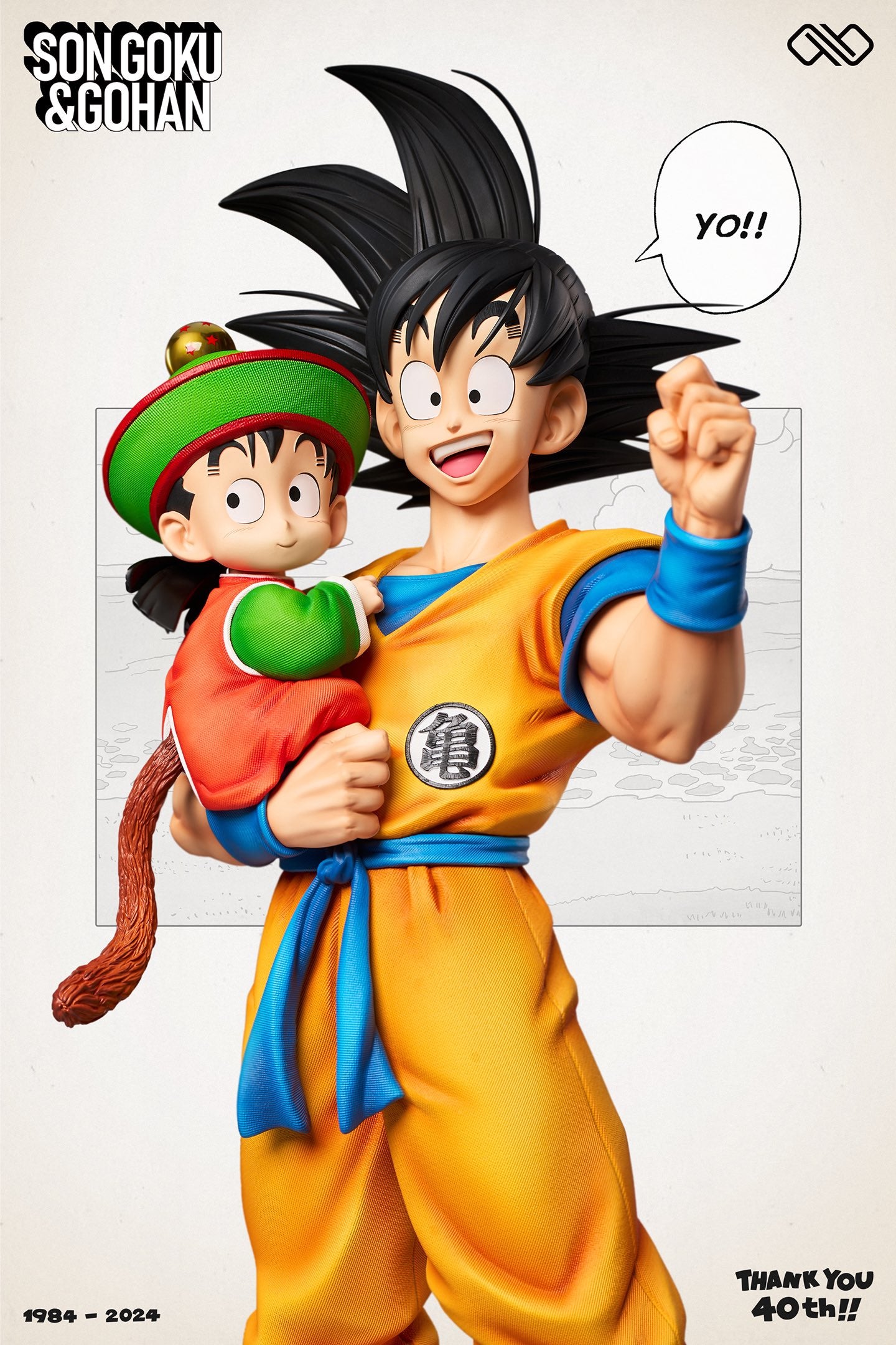 Dragon Ball - Goku & Gohan | 1:2 Resin Statue | von Infinite Studio