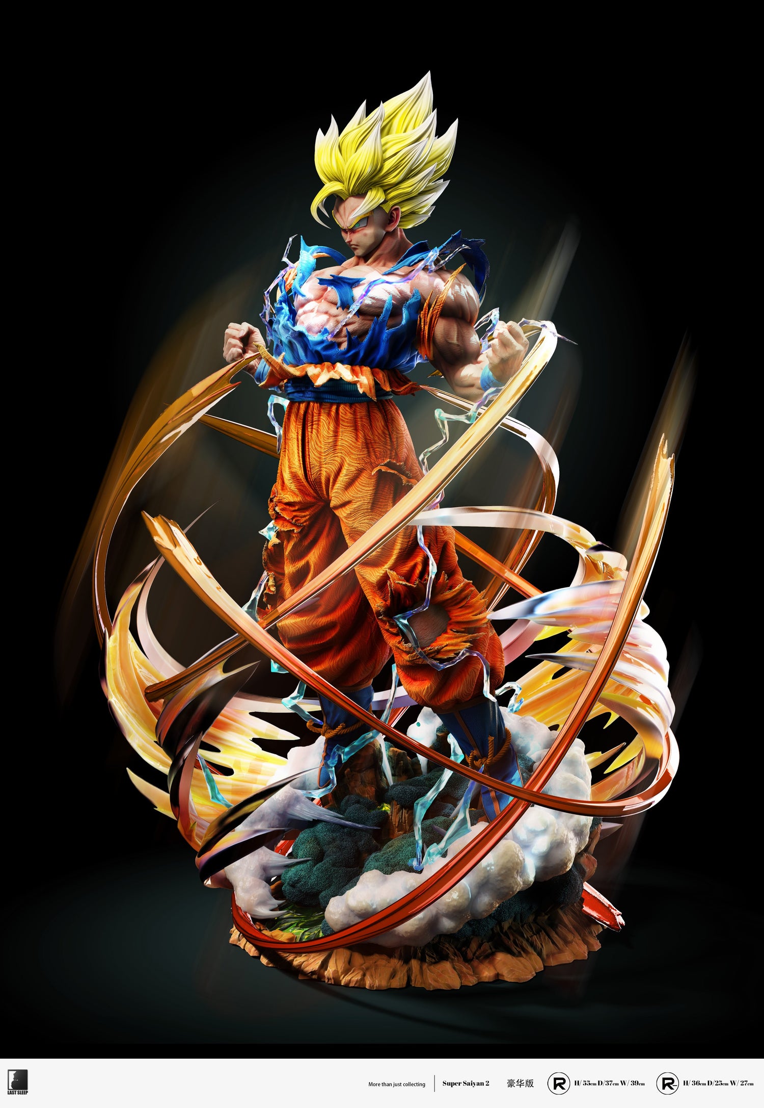 Dragon Ball - Goku Super Saiyan 2 | 1:4 Resin Statue | von Last Sleep Studio