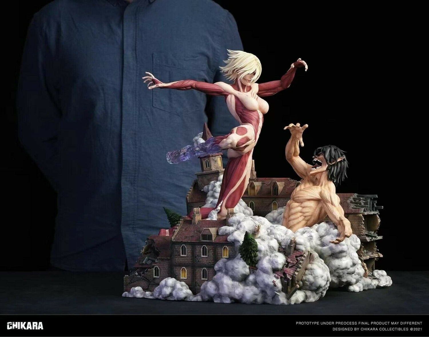 Attack on Titan - Female Titan vs. Eren | Resin Statue | von Chikara Studio