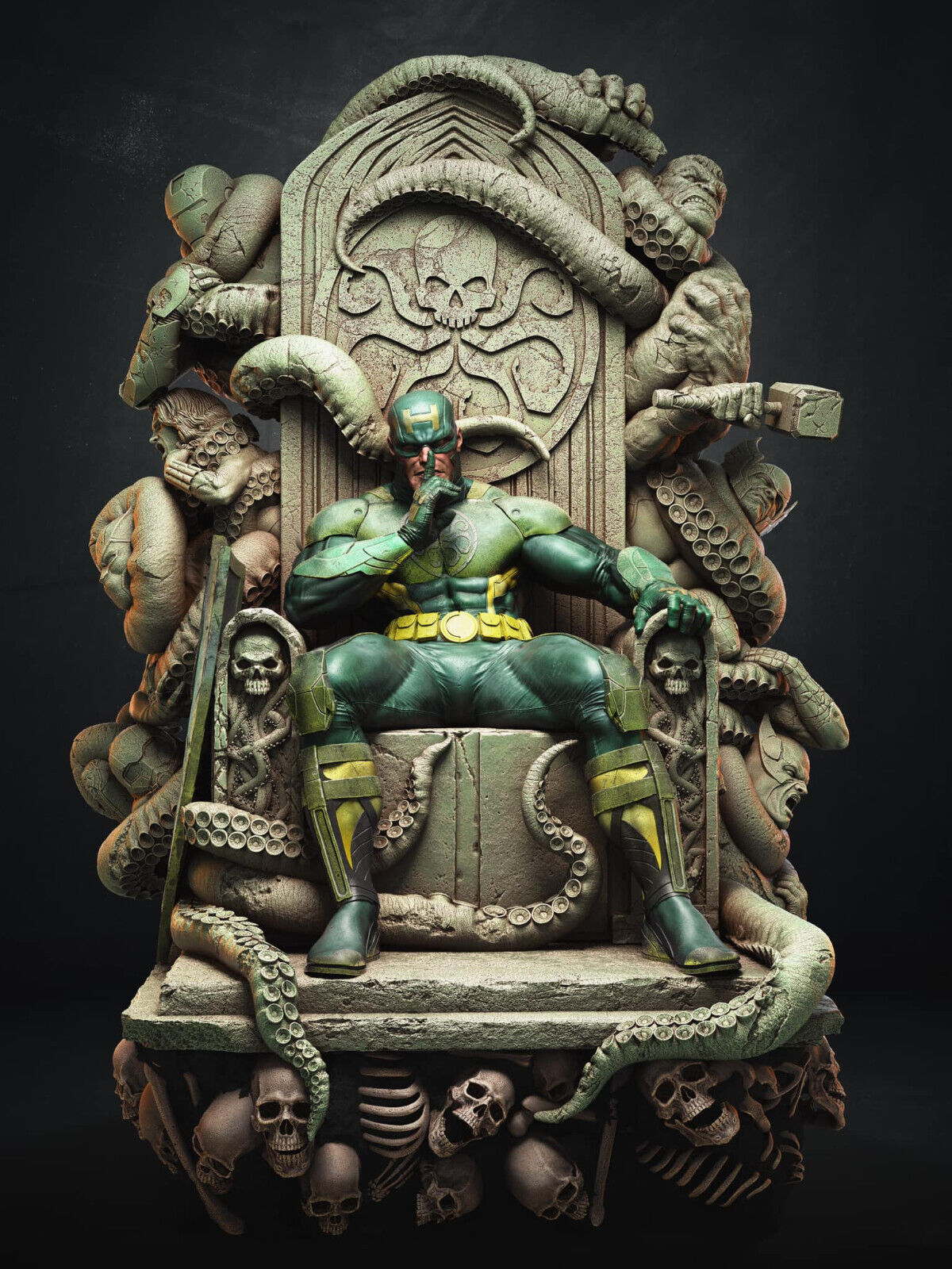 Marvel - Captain Hydra on Throne | 1:3 Resin Statue | von ATF Want