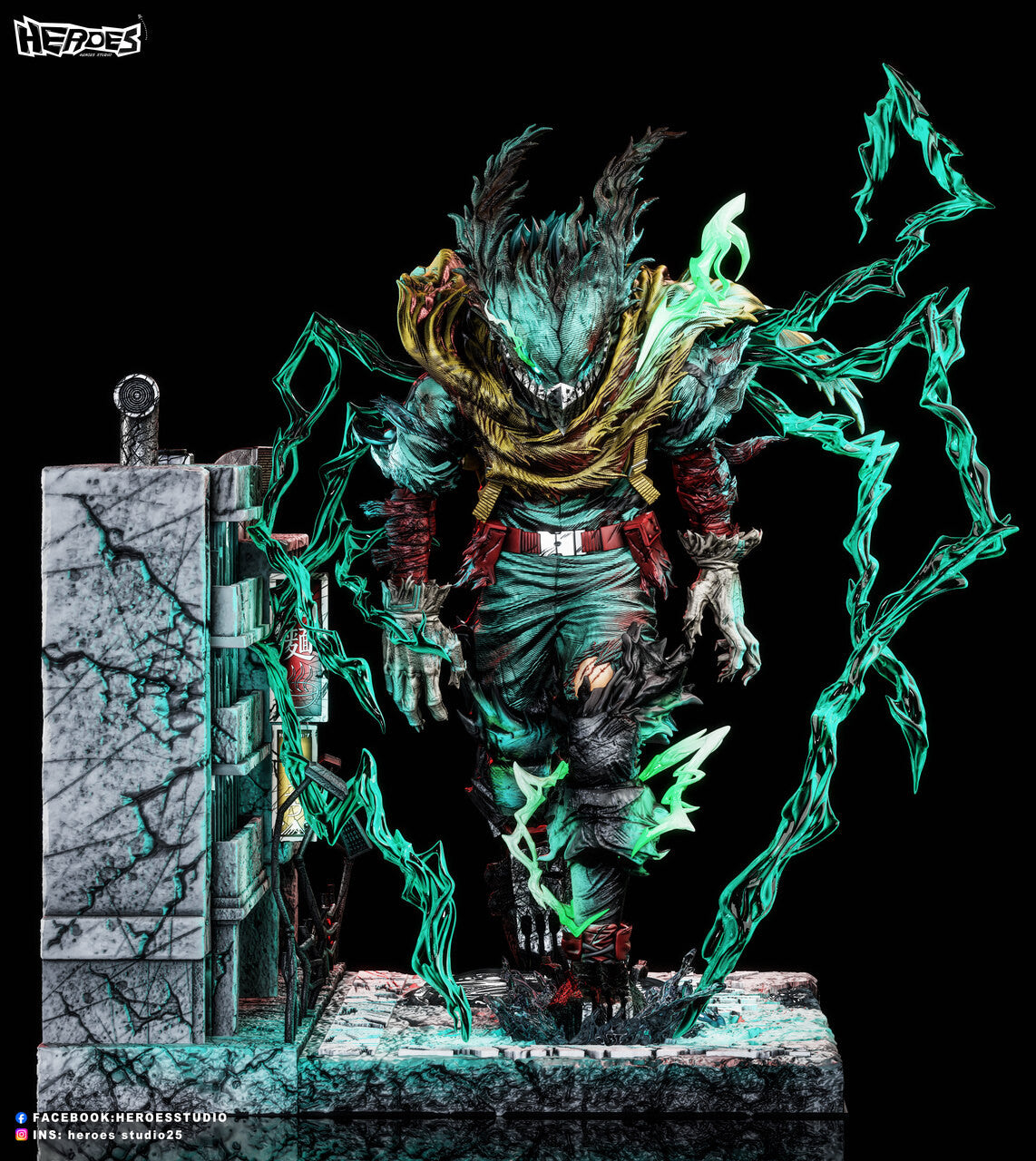 My Hero Academia - Dark Deku 2 | 1:6 Resin Statue | by Heroes Studio