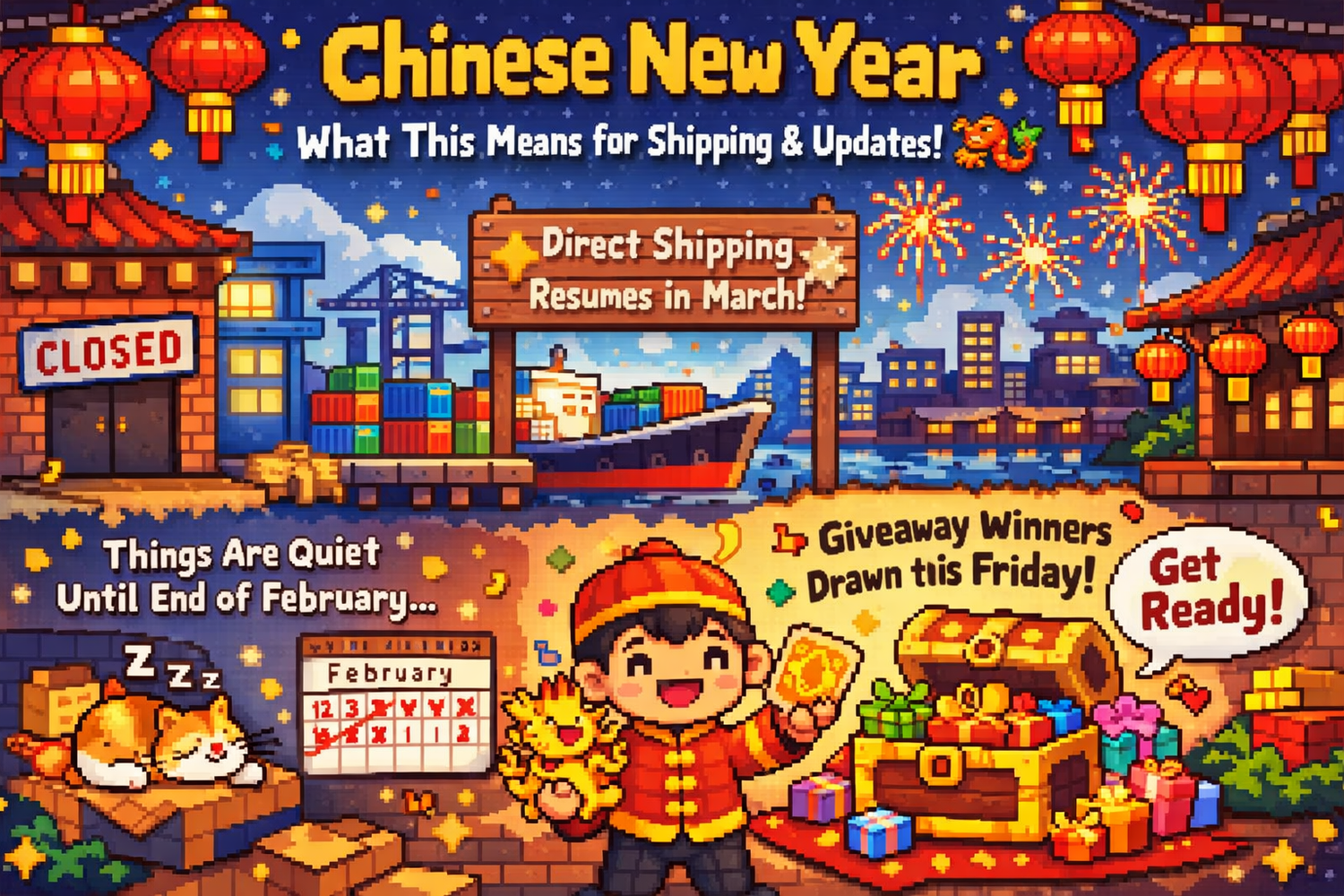 Chinese New Year – what this means for shipping & updates 🎉🐉