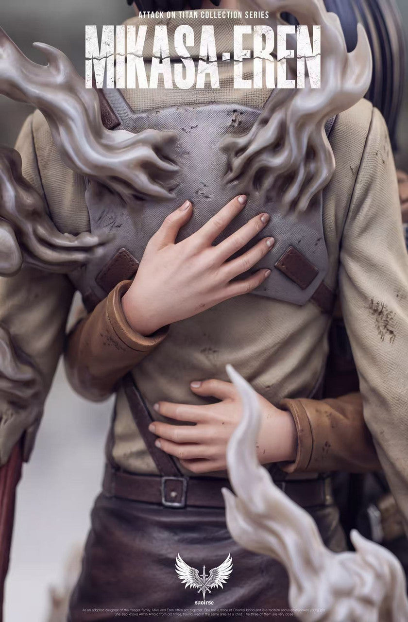 Attack on Titan - Mikasa & Eren | 1:6 Resin Statue | by Saoirse Studio