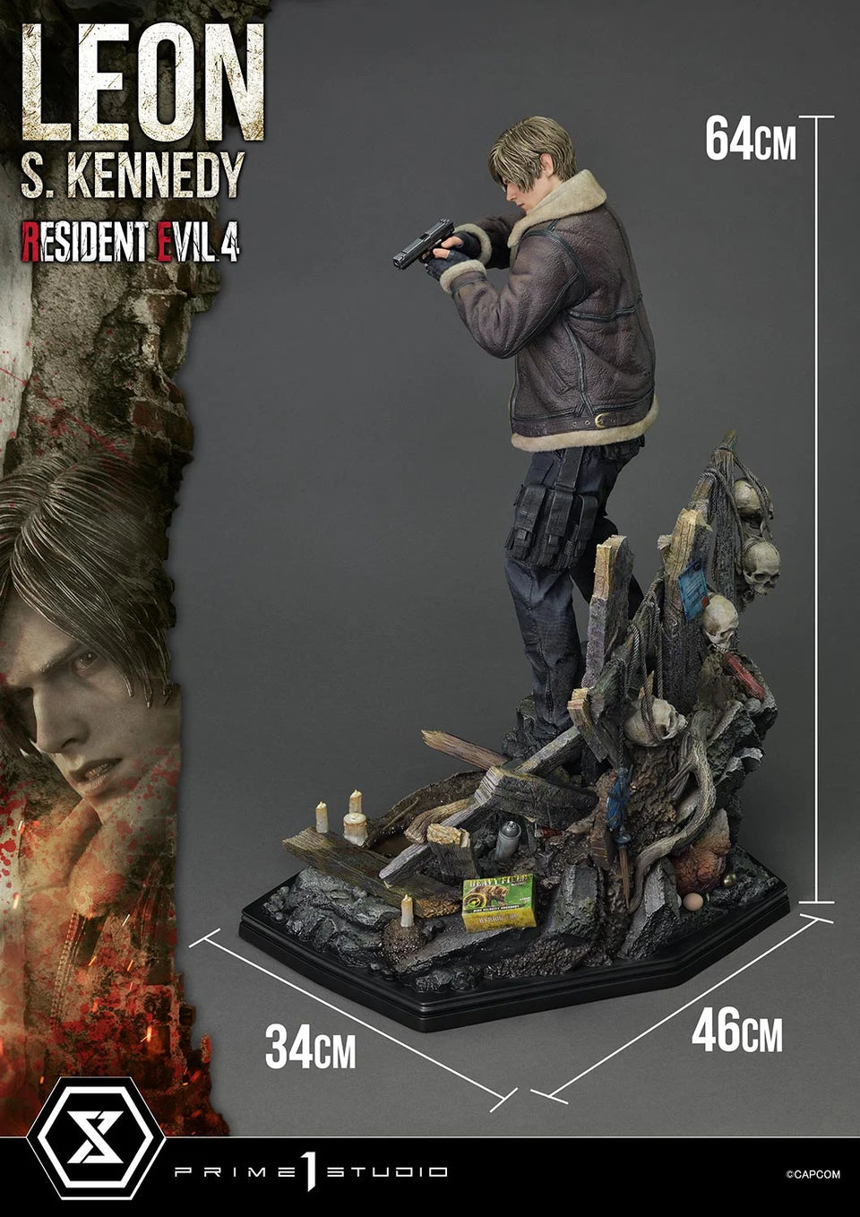 のり　RE4 フィギュア Resident Evil - RE4 Leon S. Kennedy | 1:4 Resin Statue | by Prime