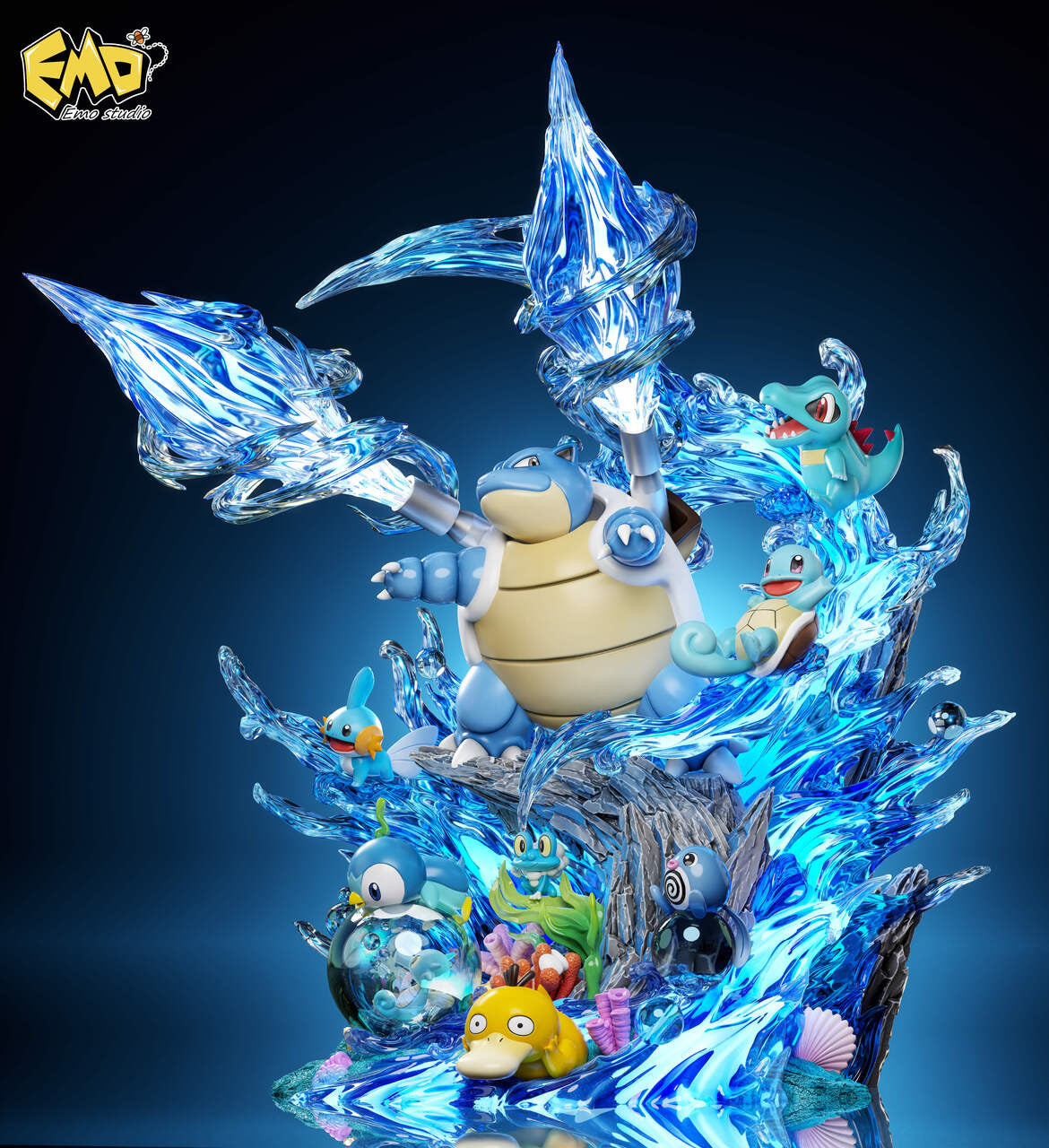 Pokémon - Water type Pokemon Group | Resin Statue | by EMO Studio