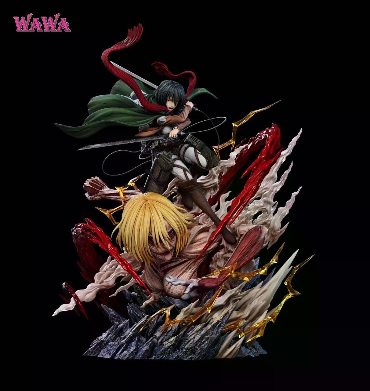 Attack on Titan - Mikasa Ackerman & Female Titan | 1:4 Resin Statue | by WAWA Studio